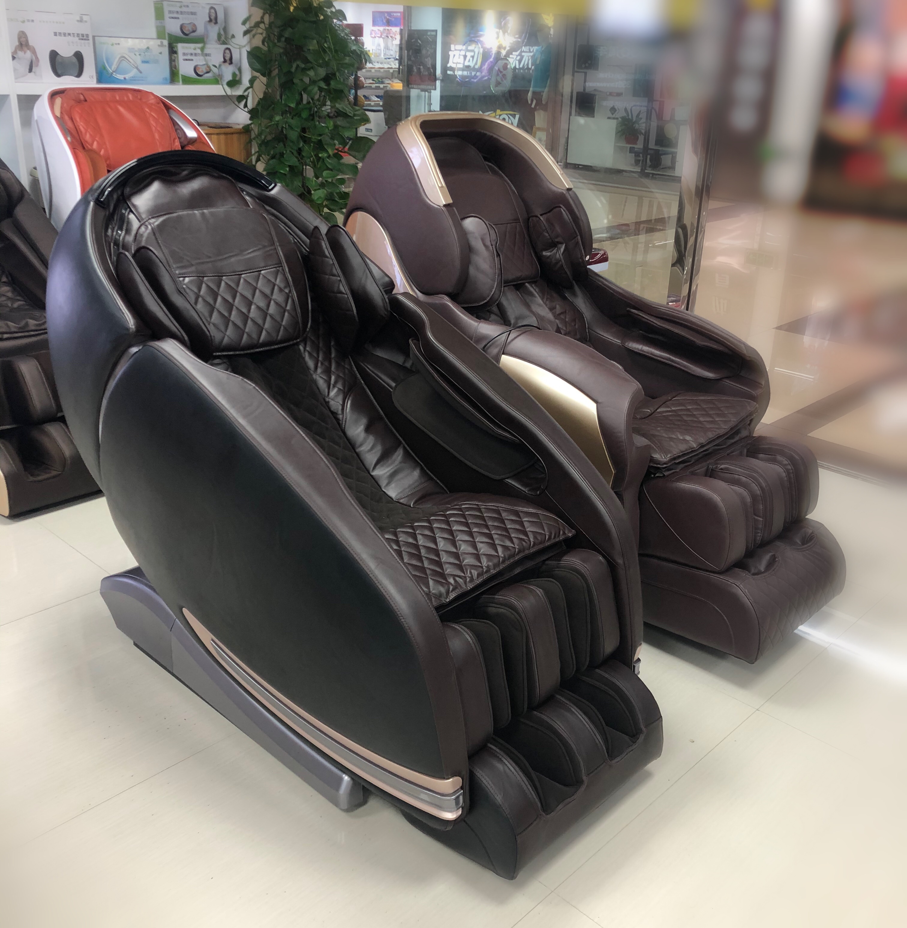 Ghế massage toàn thân Luxury 4D mode KS-828 màu xanh-vàng