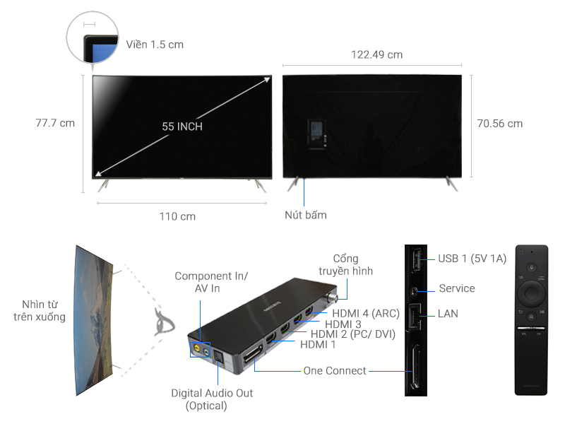 Smart Tivi Cong Samsung 55 inch UA55KS7500